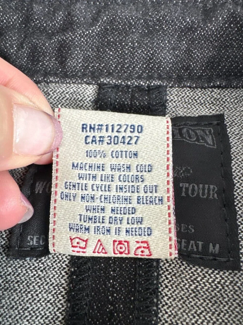 True Religion Men's Charcoal Black Denim Shirt Jacket